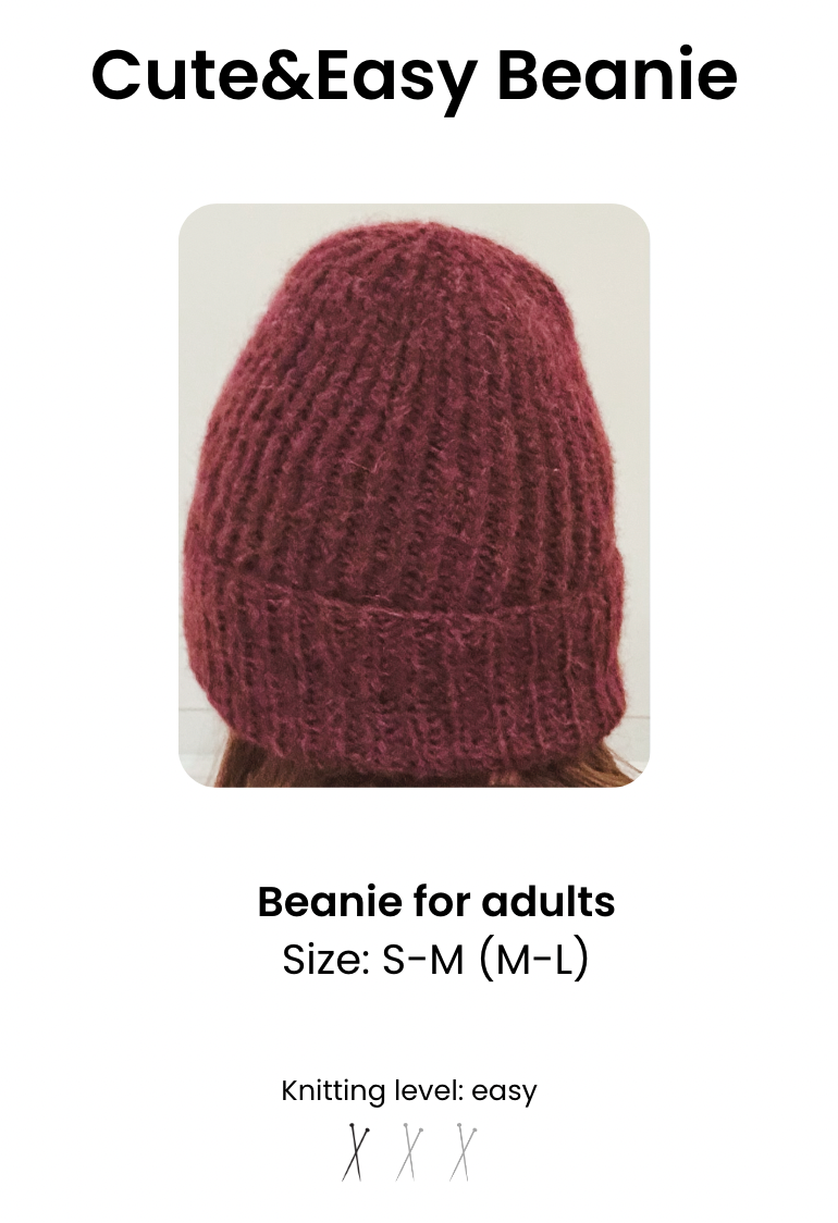 Cute&Easy Beanie - free knitting pattern