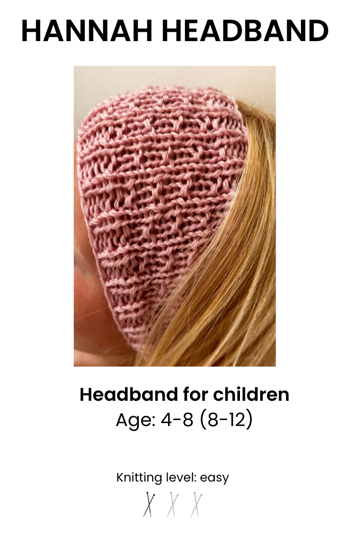 Hannah Headband - free knitting pattern - headband for children