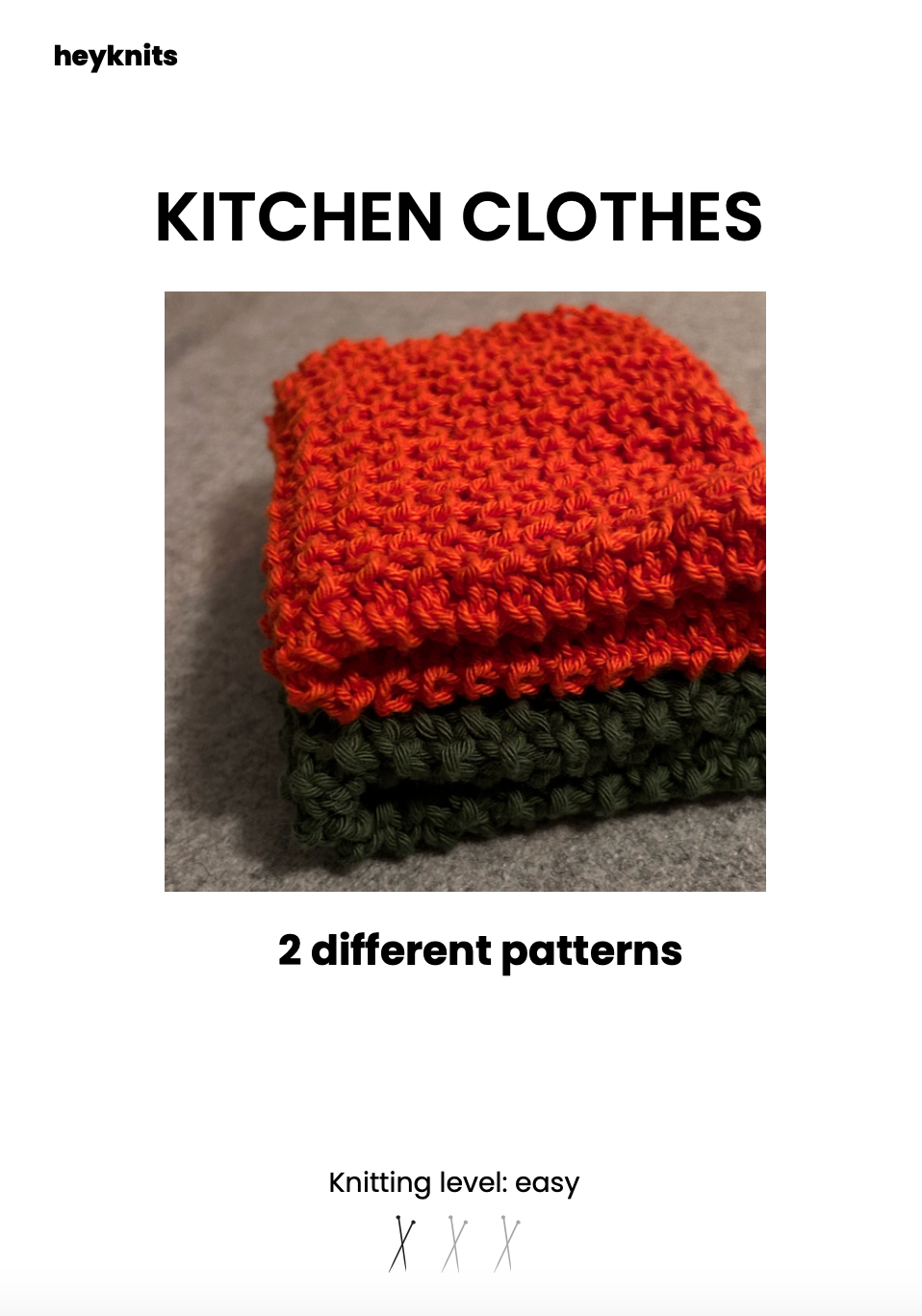Kitchen clothes - free knitting pattern