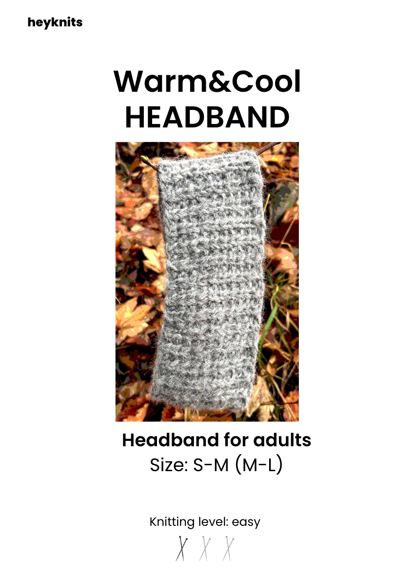 Warm&Cool headband - free knitting pattern for adults